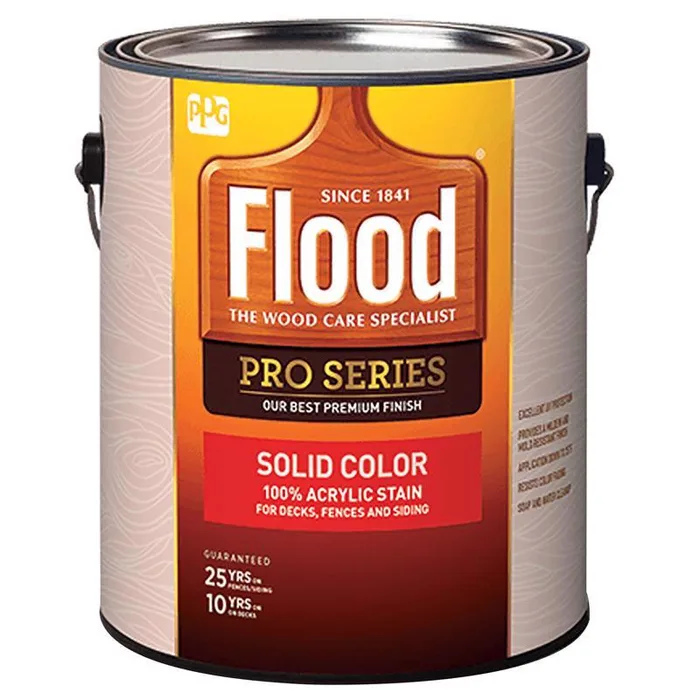 Flood Pro Series Solid Satin White Pastel Base Acrylic Wood Stain 1 gal (Pack of 4)