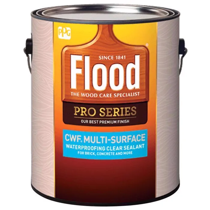 Flood Pro Series Transparent Clear Water-Based Acrylic Waterproofing Wood Stain and Sealer 1 gal (Pack of 4)