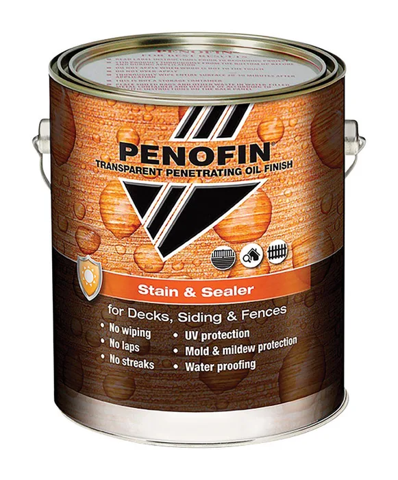 Penofin Transparent Matte Natural Cedar Oil-Based Alkyd Stain and Sealer 1 gal (Pack of 4)