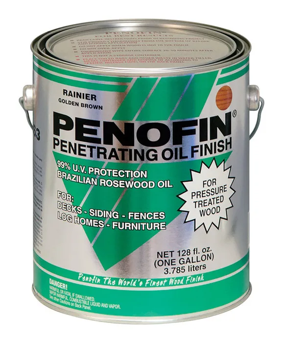 Penofin Transparent Matte Tahoe Oil-Based Pressure Treated Wood Stain 1 gal (Pack of 4)