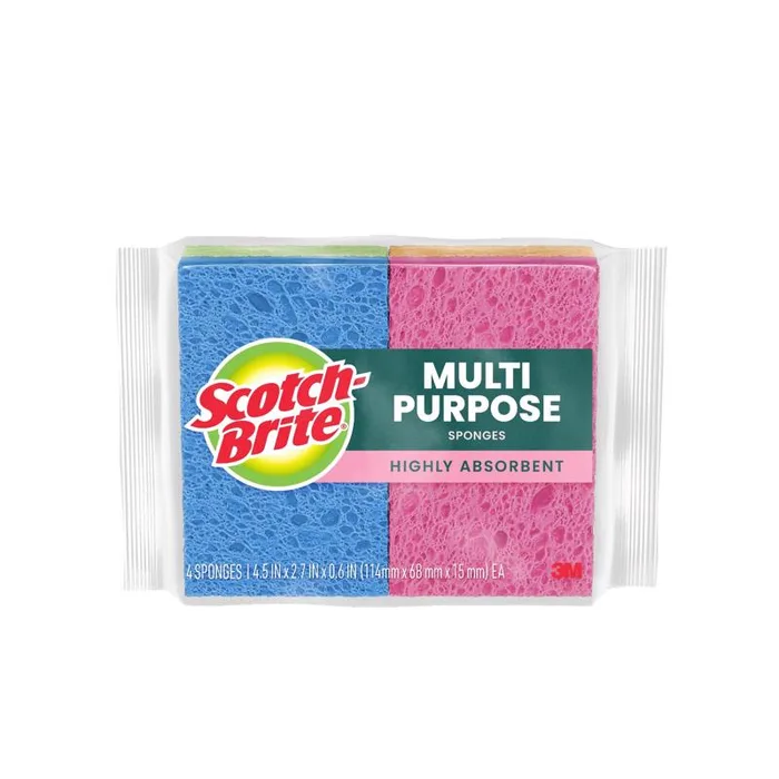 Scotch-Brite Medium Duty Sponge For Multi-Purpose 4 pk (Pack of 10)