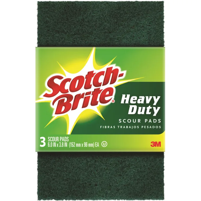 Scotch-Brite Heavy Duty Scouring Pad For All Purpose 6 in. L 3 pk (Pack of 10)