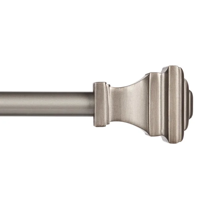 Kenney Fast Fit Pewter Silver Modern/Contemporary Curtain Rod 66 in. L X 120 in. L