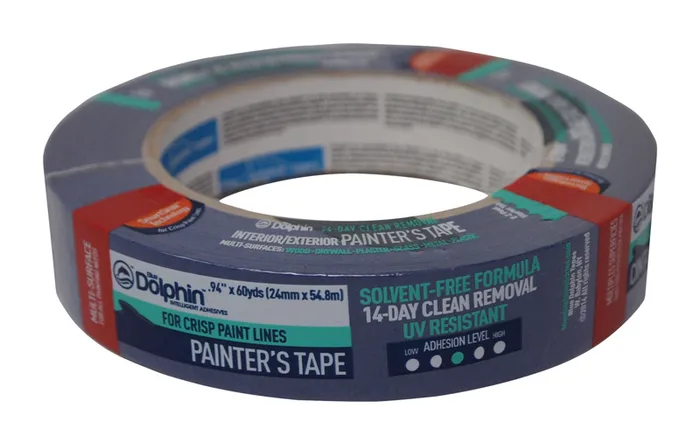 Blue Dolphin 0.94 in. W X 60 yd L Blue Medium Strength Painter's Tape 1 pk (Pack of 36)