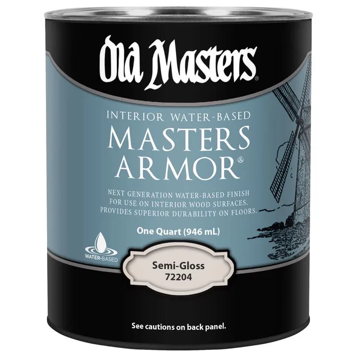 Old Masters Masters Armor Semi-Gloss Clear Water-Based Floor Finish 1 qt (Pack of 4)