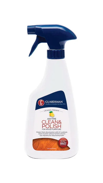 Guardsman Anytime Clean & Polish Lemon Scent Furniture Cleaner and Polish 16 oz Liquid (Pack of 12)