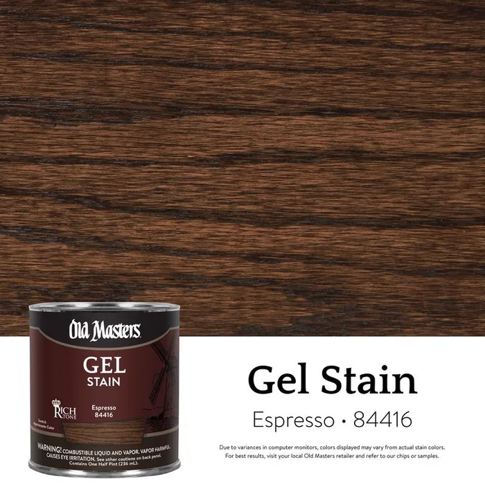 Old Masters Semi-Transparent Espresso Oil-Based Alkyd Gel Stain 1/2 pt (Pack of 6)