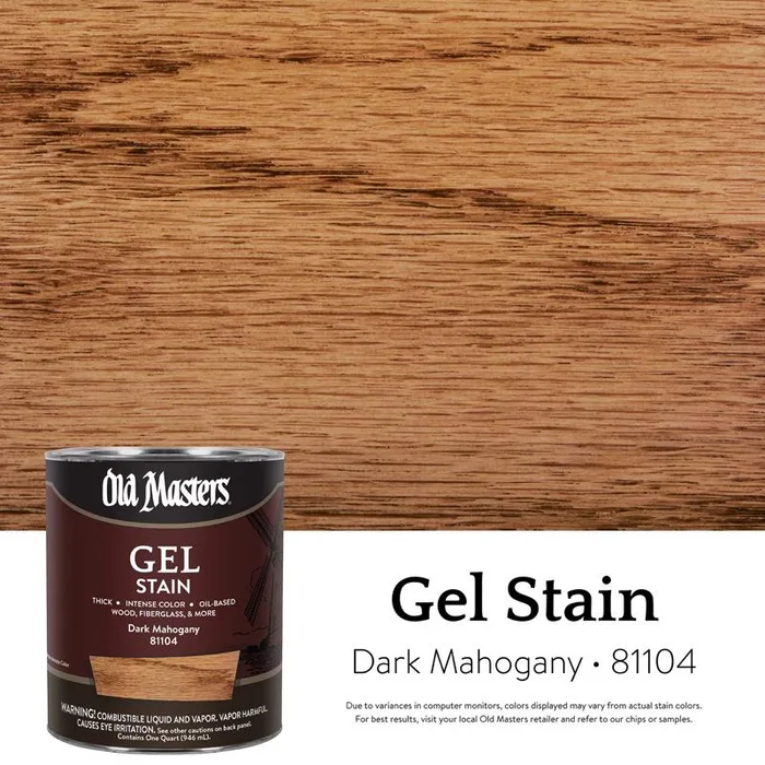 Old Masters Semi-Transparent Dark Mahogany Oil-Based Alkyd Gel Stain 1 qt