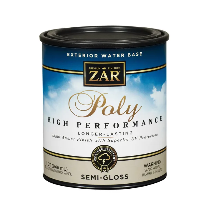 ZAR Semi-Gloss Light Amber Water-Based Polyurethane 1 qt (Pack of 4)