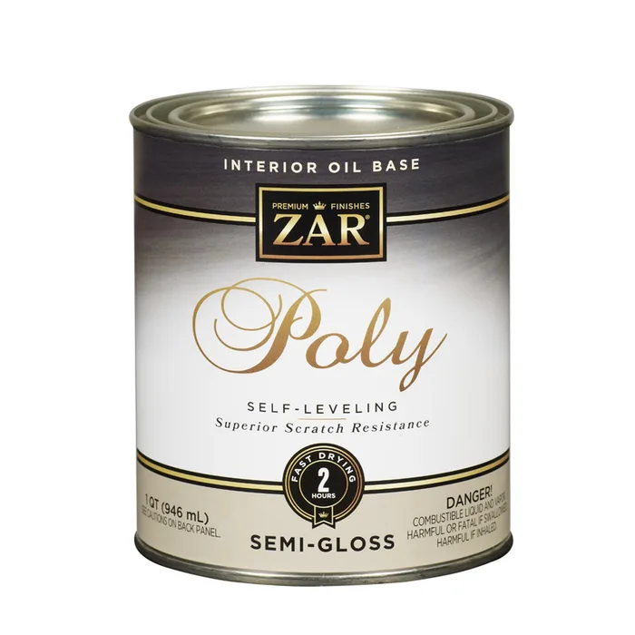 ZAR Semi-Gloss Clear Oil-Based Fast-Drying Polyurethane 1 qt (Pack of 4)