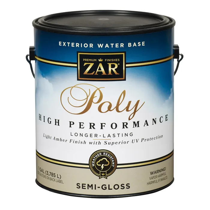 ZAR Semi-Gloss Light Amber Water-Based Polyurethane 1 gal (Pack of 2)