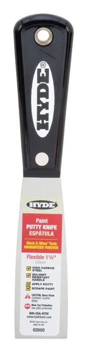 Hyde 1-1/4 in. W X 7-3/4 in. L High-Carbon Steel Flexible Putty Knife (Pack of 5)