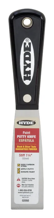 Hyde 1-1/4 in. W X 7-3/4 in. L Carbon Steel Stiff Putty Knife (Pack of 5)