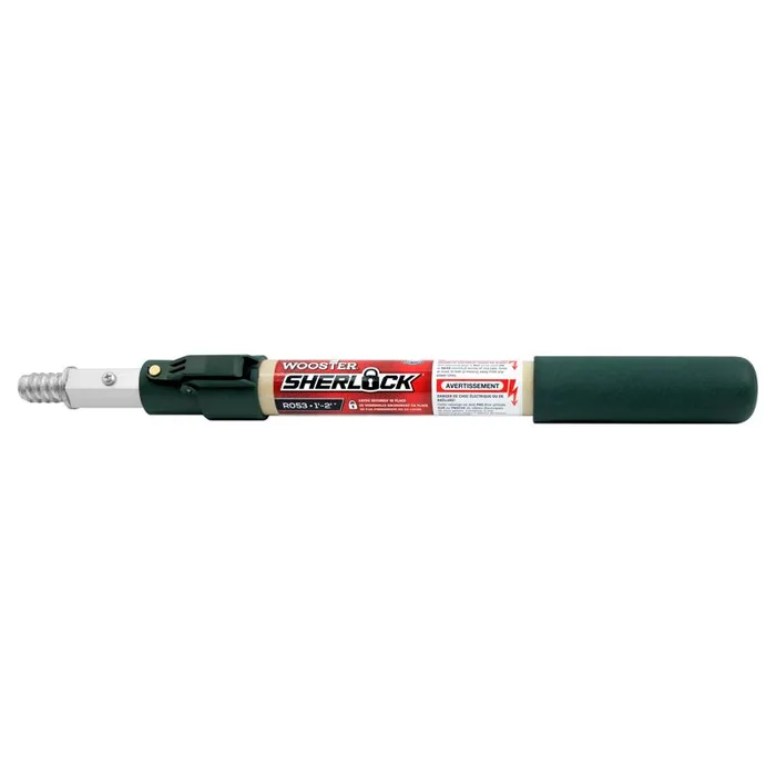 Wooster Sherlock Telescoping 2 ft. L X 1.86 in. D Aluminum/Fiberglass Extension Pole Beige/Green