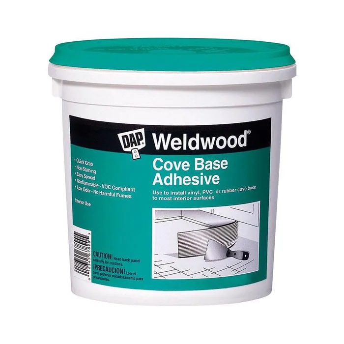 DAP Weldwood High Strength Synthetic Acrylic Latex Off White Cove Base Adhesive 1 qt