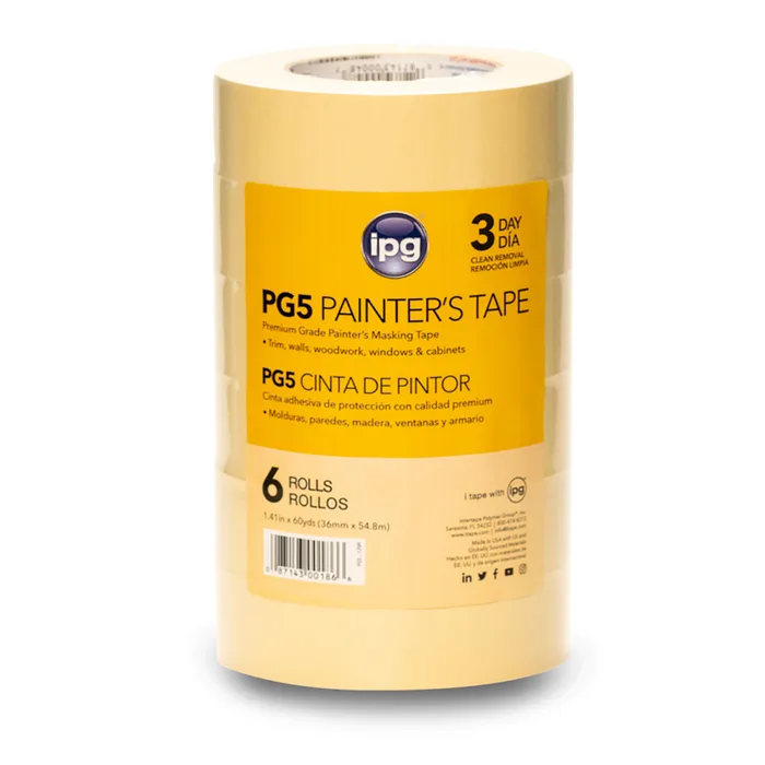 IPG 1.41 in. W X 60  L Beige High Strength Painter's Tape 6 pk