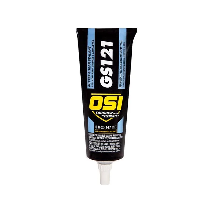 OSI GS121 White Synthetic Rubber Gutter and Seam Sealant 5 oz (Pack of 24)
