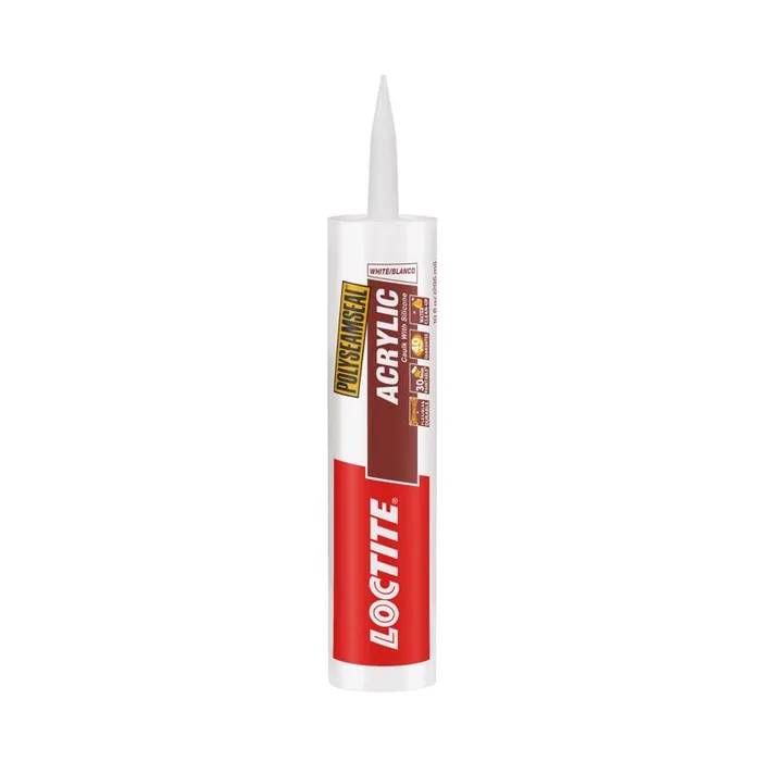 Loctite Polyseamseal White Acrylic/Silicone Multipurpose Caulk Sealant 10 oz (Pack of 12)