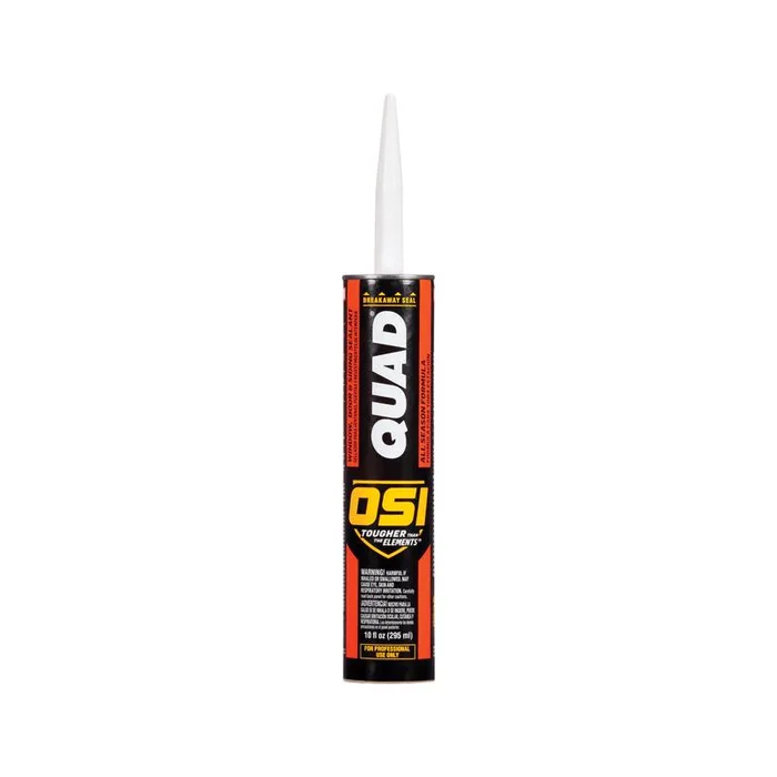 OSI Quad White Elastomeric Polymers Door/Siding/ Window Sealant 10 oz (Pack of 12)