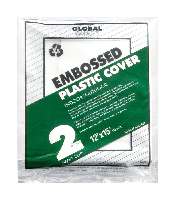Premier GlobalGuard 12 ft. W X 15 ft. L X 2 mil Plastic Drop Cloth 1 pk