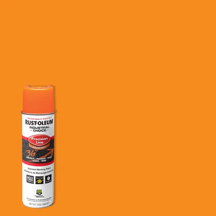 Rust-Oleum Industrial Choice Fluorescent Orange Inverted Marking Paint 17 oz (Pack of 6)