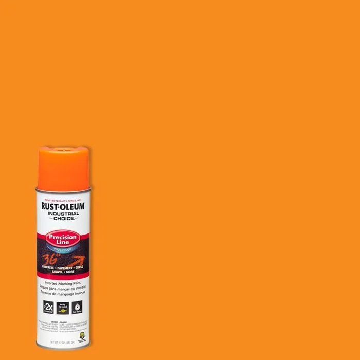 Rust-Oleum Industrial Choice Fluorescent Orange Inverted Marking Paint 17 oz (Pack of 6)