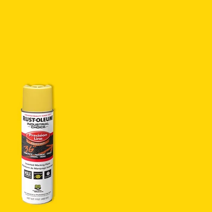 Rust-Oleum Industrial Choice Gloss High Visibility Yellow Marking Paint 17 oz (Pack of 6)