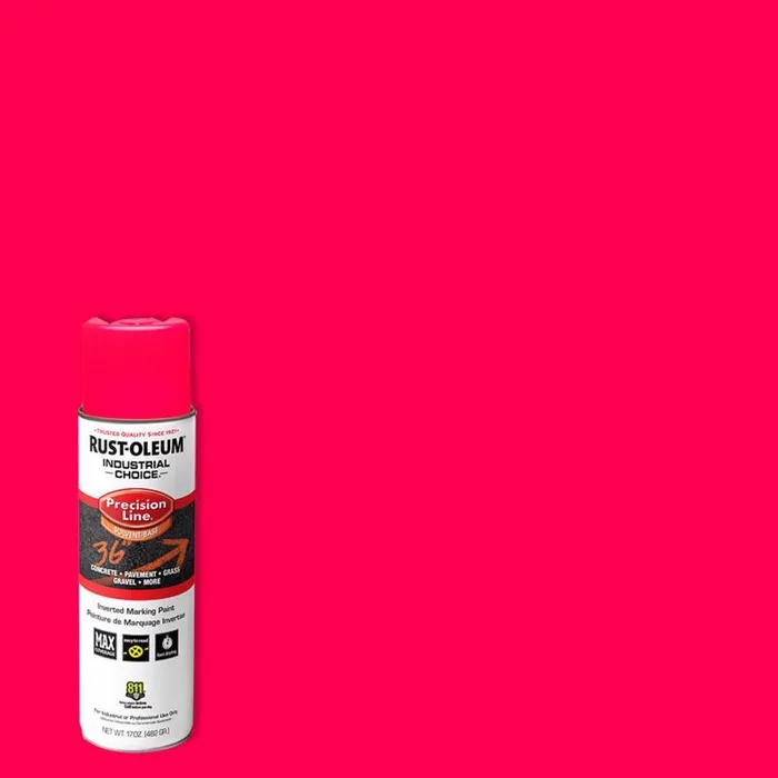 Rust-Oleum Industrial Choice Fluorescent Pink Inverted Marking Paint 17 oz (Pack of 6)