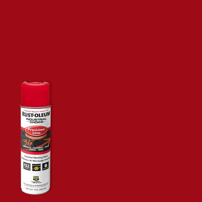 Rust-Oleum Industrial Choice Red Inverted Marking Paint 17 oz (Pack of 6)
