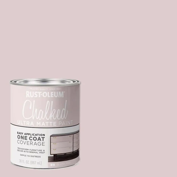 Rust-Oleum Chalked Ultra Matte Blush Pink Water-Based Acrylic Chalk Paint 30 oz (Pack of 2)