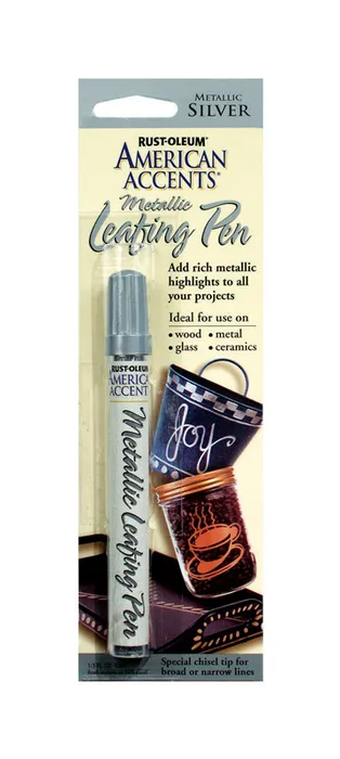 Rust-Oleum American Accents Metallic Silver Leafing Pen Exterior and Interior 0.3 oz (Pack of 6)