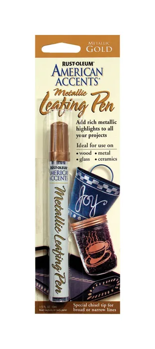 Rust-Oleum American Accents Metallic Gold Leafing Pen Exterior and Interior 0.33 oz (Pack of 6)