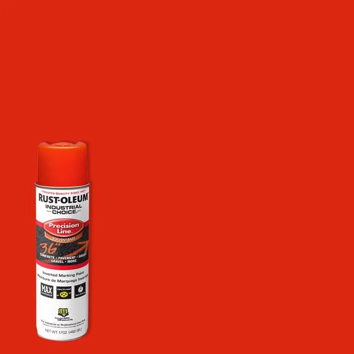 Rust-Oleum Industrial Choice Alert Orange Inverted Marking Paint 17 oz (Pack of 6)