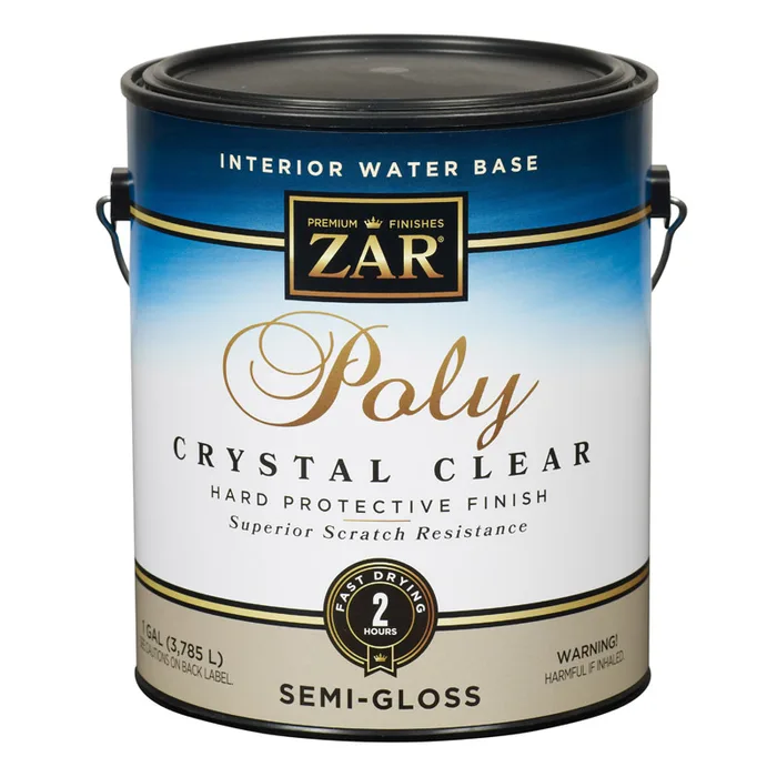 ZAR Semi-Gloss Clear Water-Based Polyurethane 1 gal (Pack of 2)