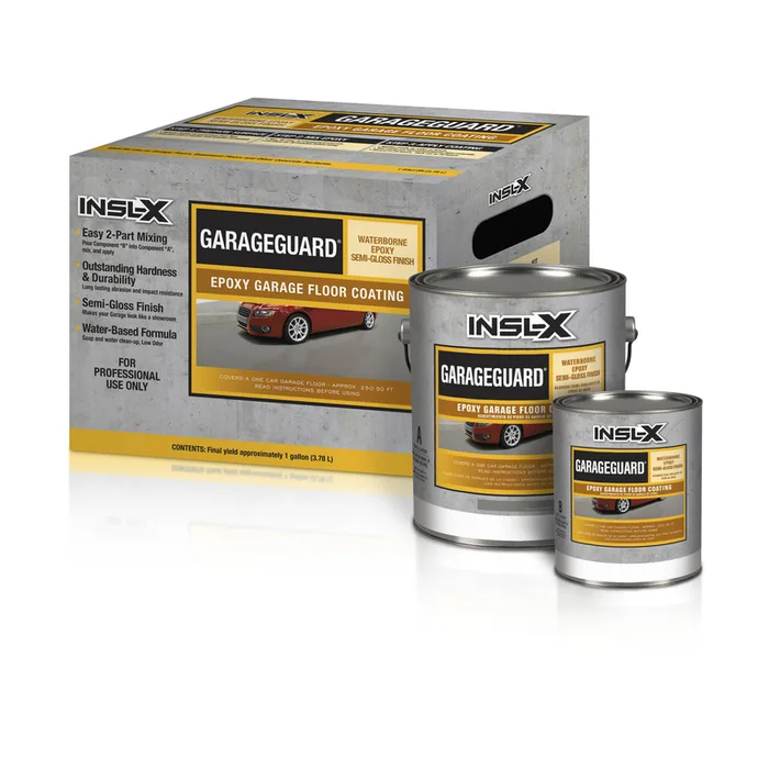 Insl-X GarageGuard Semi-Gloss Gray Water-Based Epoxy Floor Paint 1 gal