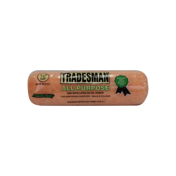 ArroWorthy Tradesman Polyester 9 in. W X 1/2 in. Paint Roller Cover 1 pk (Pack of 25)