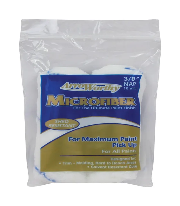 ArroWorthy Microfiber 4 in. W X 3/8 in. Mini Paint Roller Cover 2 pk (Pack of 12)