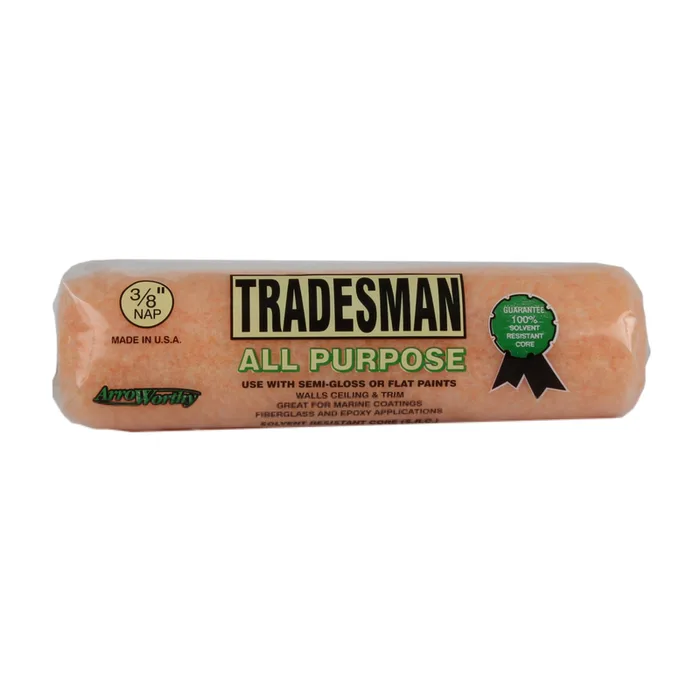 ArroWorthy Tradesman Polyester 9 in. W X 3/8 in. Paint Roller Cover 1 pk (Pack of 25)