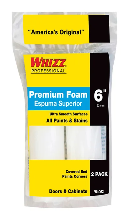 Whizz Foam 6 in. W X 1/2 in. Mini Paint Roller Cover 2 pk (Pack of 10)