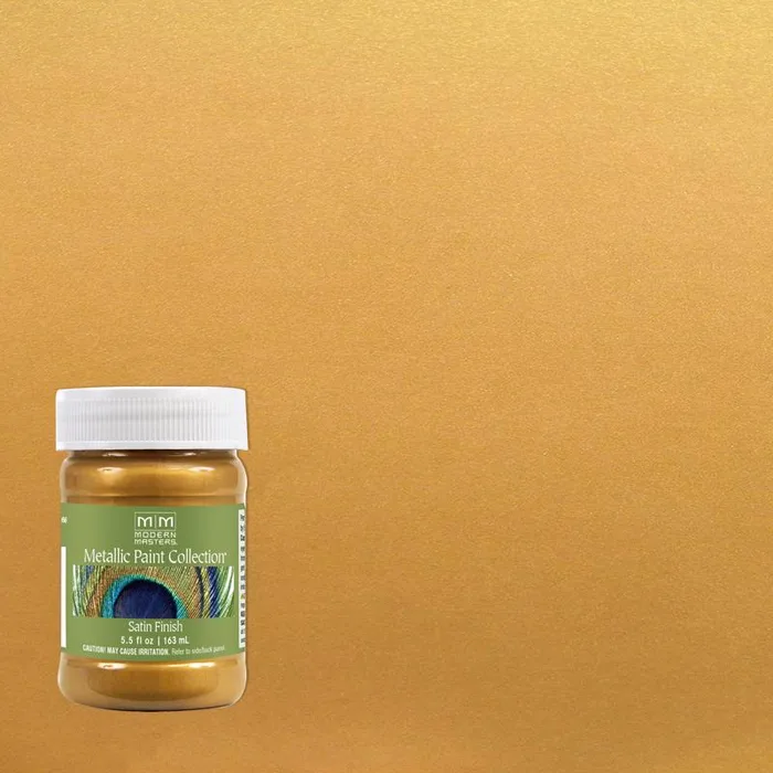 Modern Masters Metallic Paint Collection Satin Pharaoh's Gold Water-Based Metallic Paint 5.5 oz