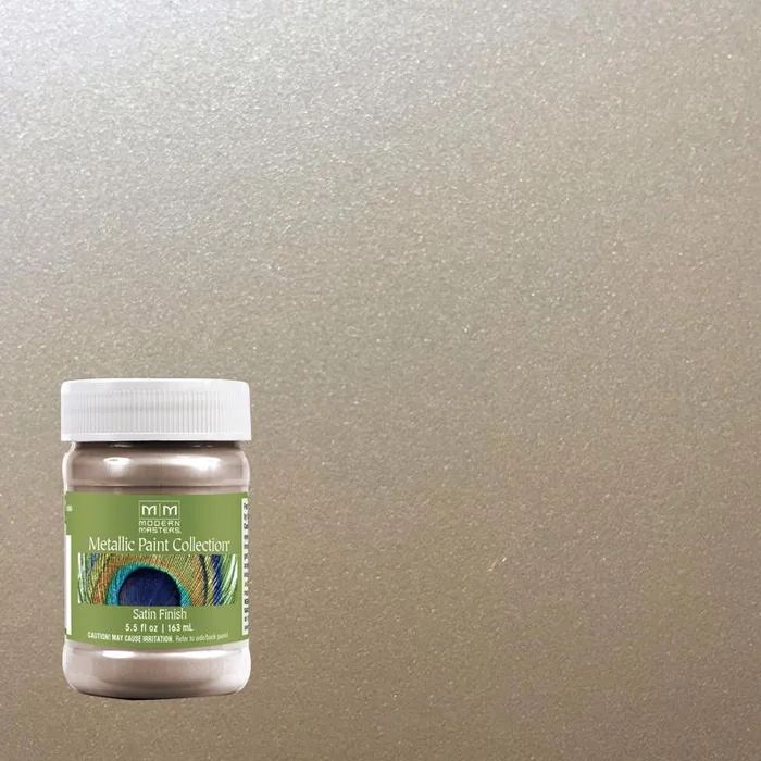 Modern Masters Metallic Paint Collection Satin Warm Silver Water-Based Metallic Paint 5.5 oz