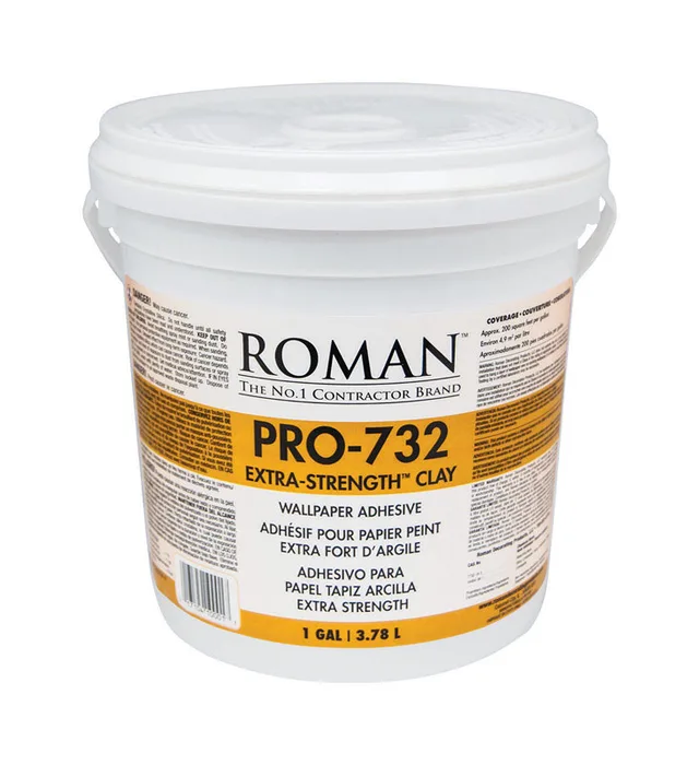 Roman PRO-732 Extra Strength Clay/Modified Starches Tan Adhesive 1 gal