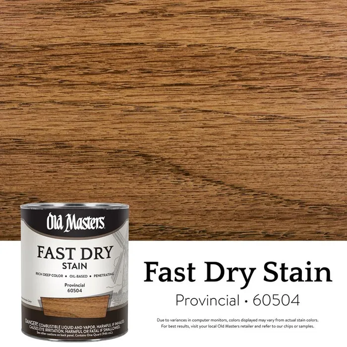 Old Masters Semi-Transparent Provincial Oil-Based Alkyd Fast Dry Wood Stain 1 qt (Pack of 4)