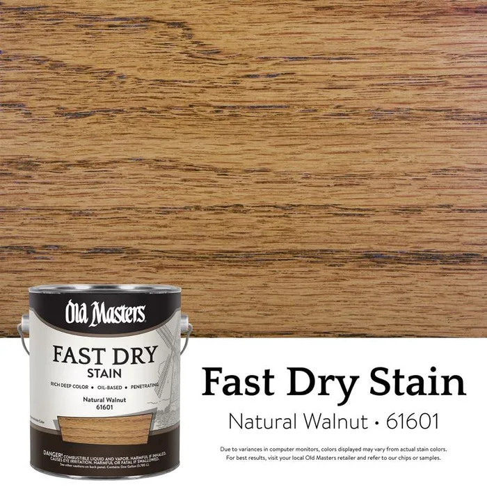 Old Masters Professional Semi-Transparent Natural Walnut Oil-Based Alkyd Fast Dry Wood Stain 1 qt (Pack of 4)