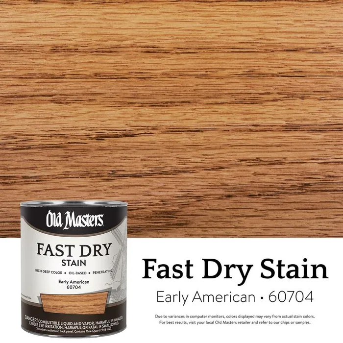 Old Masters Professional Semi-Transparent Early American Oil-Based Alkyd Fast Dry Wood Stain 1 qt (Pack of 4)