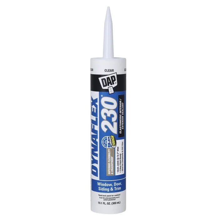 DAP Dynaflex 230 Clear Premium Latex Door/Siding/ Window Sealant 10.1 oz (Pack of 12)