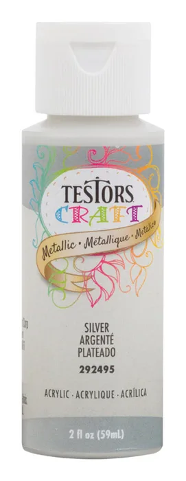 Rust-Oleum Testors Craft Metallic Graphite Water-Based Paint Interior 2 oz (Pack of 6)