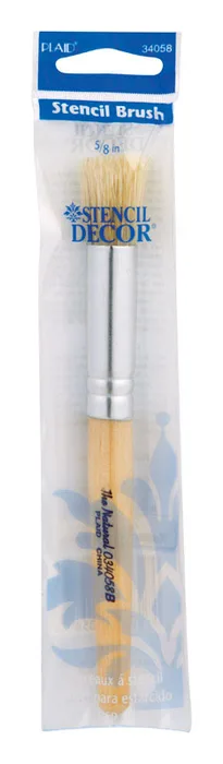 Plaid Stencil Decor 5/8 in. Round Stencil Paint Brush (Pack of 6)