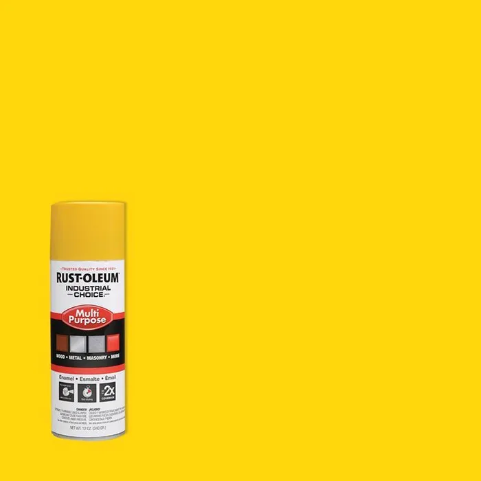 Rust-Oleum Industrial Choice OSHA Safety Yellow Multi-Purpose Enamel Spray 12 oz (Pack of 6)