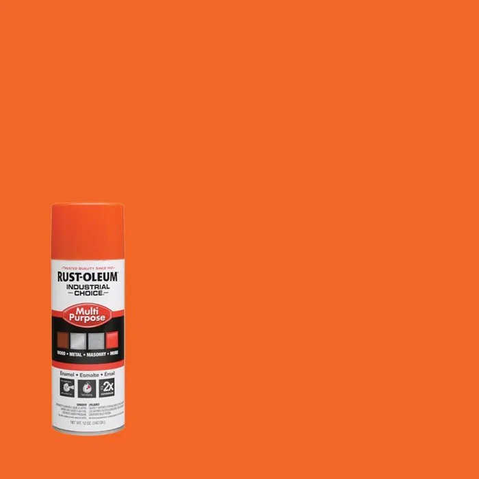 Rust-Oleum Industrial Choice Gloss OSHA Safety Orange Multi-Purpose Enamel Spray 12 oz (Pack of 6)
